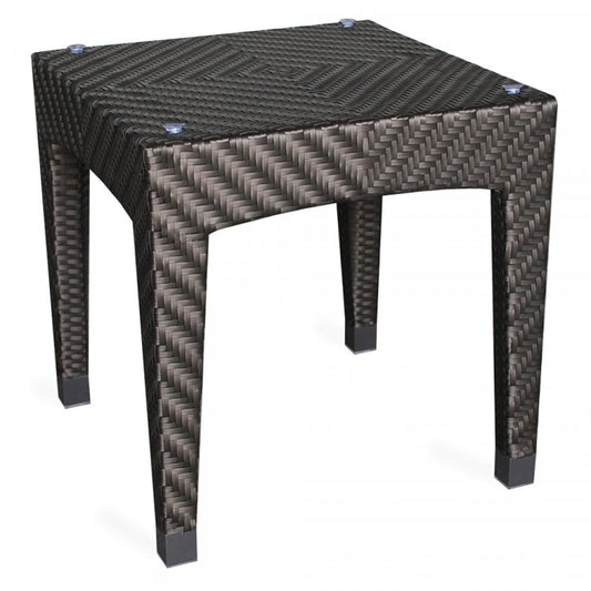 Savannah Side Table with Tempered Glass Top